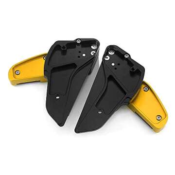 Heinmo Motorcycle Rearset Rear Passenger Foot Rests Pegs Pedal Footrest Adapter Prima for Primavera ...