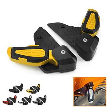 Heinmo Motorcycle Rearset Rear Passenger Foot Rests Pegs Pedal Footrest Adapter Prima for Primavera Sprint 125 150 Accessories 2017 up (GOLD)