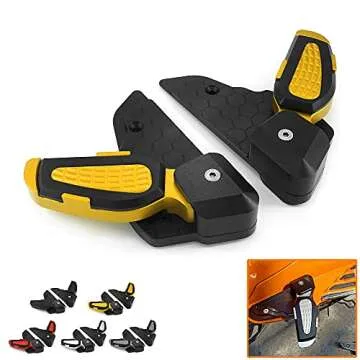Heinmo Motorcycle Rearset Rear Passenger Foot Rests Pegs Pedal Footrest Adapter Prima for Primavera Sprint 125 150 Accessories 2017 up (GOLD)