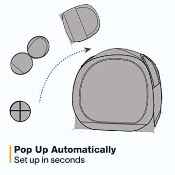 EighteenTek Pod All Weather Sports Tent with Sealed Floor Instant Tent Shelter Outdoor Bubble Rain Tent Camping Sun Shelter Pop Up Clear, Patent Pending for Sports Events Camping Fishing Cheering