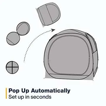 EighteenTek Pod All Weather Sports Tent with Sealed Floor Instant Tent Shelter Outdoor Bubble Rain Tent Camping Sun Shelter Pop Up Clear, Patent Pending for Sports Events Camping Fishing Cheering