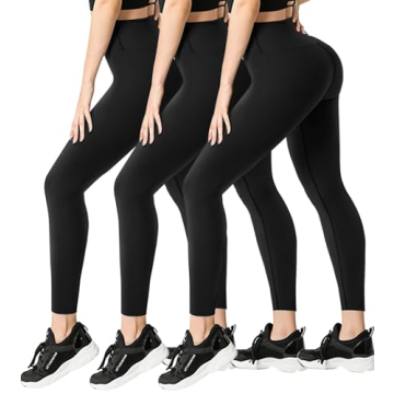 FULLSOFT 3 Pack Leggings for Women Non See Through-Workout High Waisted Tummy Control Running Yoga P...