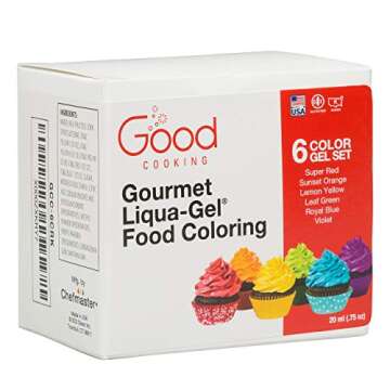 Vibrant Food Coloring Liqua-Gel 6 Pack for Baking