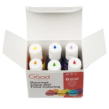 Vibrant Food Coloring Liqua-Gel 6 Pack for Baking