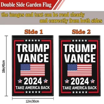 Trump Vance 2024 Garden Flag for Outdoor Use