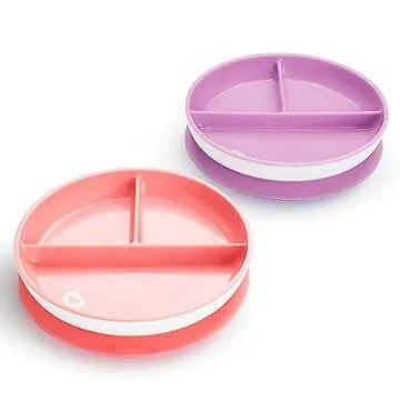 Munchkin Stay Put Suction Plates for Toddler Meals