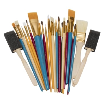 Oodles of Brushes 25-Piece Art Brush Set for Crafting