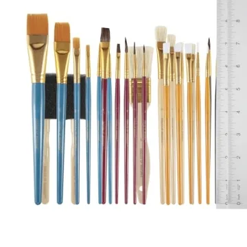Oodles of Brushes 25-Piece Art Brush Set for Crafting
