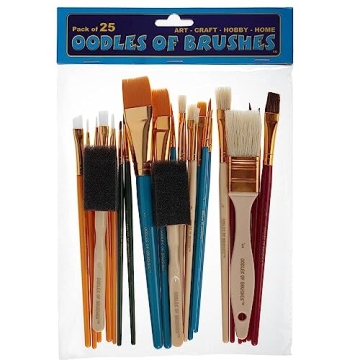 Oodles of Brushes 25-Piece Art Brush Set for Crafting