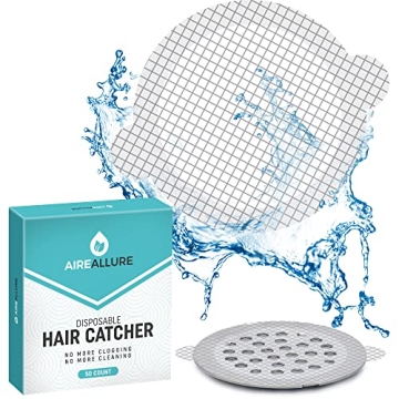 Aire Allure Disposable Shower Drain Hair Catcher - 50 Pack for Clean Drains