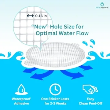 Aire Allure 50 Pack Disposable Shower Drain Hair Catcher