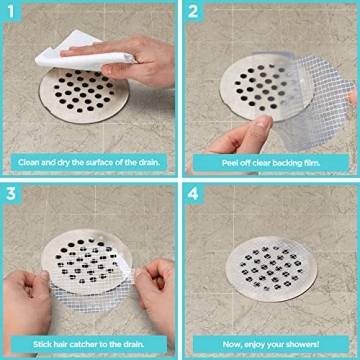 Aire Allure 50 Pack Disposable Shower Drain Hair Catcher