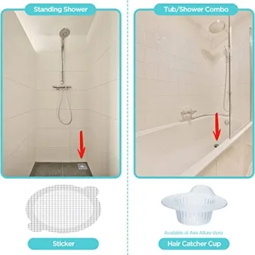 Aire Allure 50 Pack Disposable Shower Drain Hair Catcher