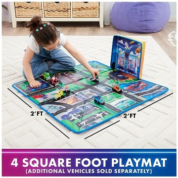 PAW Patrol Play Mat Gift Pack with Chase & Vee Cars for Kids