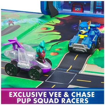 PAW Patrol Play Mat Gift Pack with Chase & Vee Cars for Kids