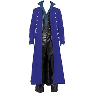 BITSEACOCO Mens Vintage Victorian Steampunk Jacket for Cosplay and Costume Events