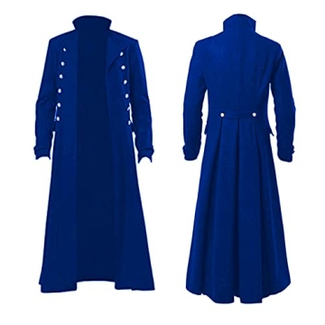 BITSEACOCO Mens Vintage Victorian Steampunk Jacket for Cosplay