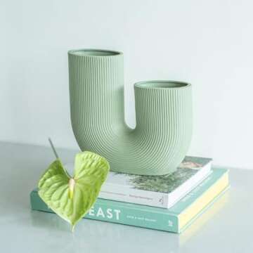 Elevate Your Space with our U Shaped Ceramic Vase