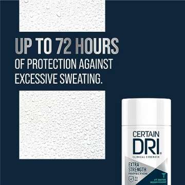 Certain Dri Extra Strength Clinical Antiperspirant Solid Deodorant, Hyperhidrosis Treatment for Men ...