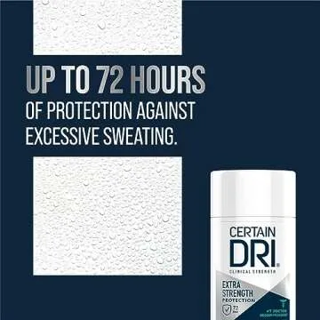 Certain Dri Extra Strength Clinical Antiperspirant Solid Deodorant, Hyperhidrosis Treatment for Men ...