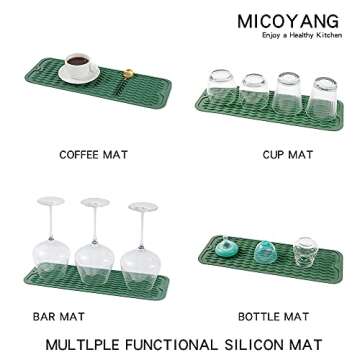 MicoYang Silicone Dish Drying Mat for Kitchen Use