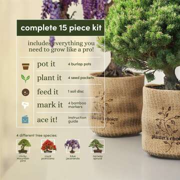 Bonsai Starter Kit for Garden Crafts and DIY Enthusiasts