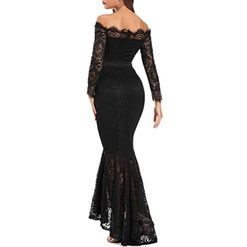 Elegant Off Shoulder Mermaid Lace Dress for Weddings
