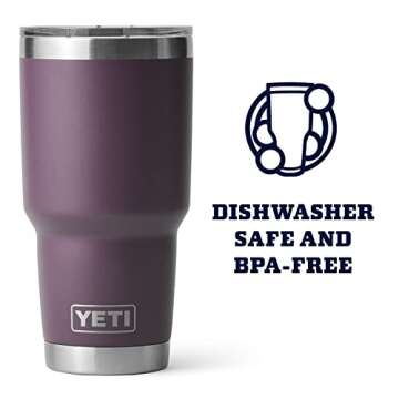 YETI Rambler 30 oz Tumbler, Stainless Steel, Vacuum Insulated with MagSlider Lid, Nordic Purple
