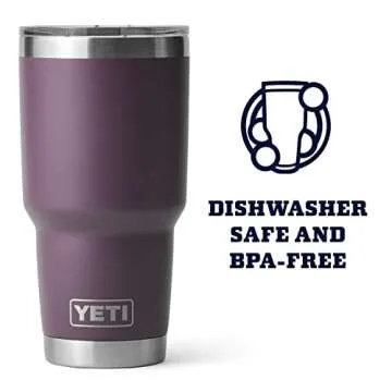 YETI Rambler 30 oz Tumbler, Stainless Steel, Vacuum Insulated with MagSlider Lid, Nordic Purple