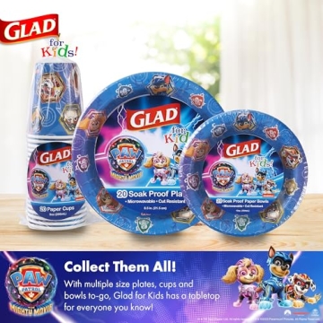Glad for Kids PAW Patrol Paper Plates - Fun & Sturdy