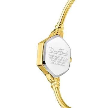 Rose Gold Petite Bracelet Watch for Women, Diamond Dress Analog Hexagonal Mini Women Watch Waterproof (All Gold)