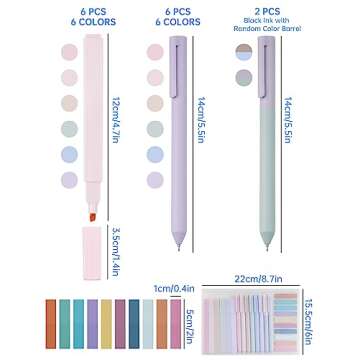 Highlighter and Gel Pen Set for Bible Study and Note-Taking
