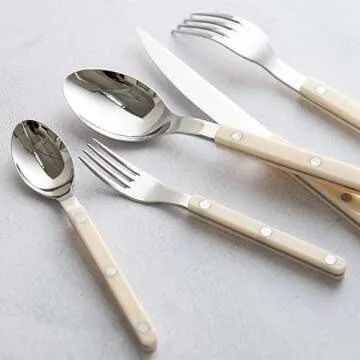 GOODJAYVEN 16-Piece Stainless Steel Flatware Set for All Occasions