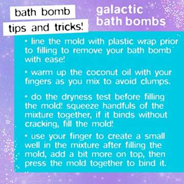 Just My Style You*niverse Galactic Bath Bombs, at-Home STEAM Kits for Kids Age 6 and Up, Bath Time Fun, DIY Bath Bombs