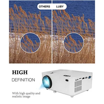 Luby Portable Movie Projector & Free Screen for Outdoor Nights