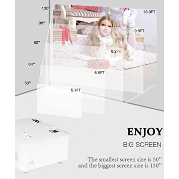 Luby Portable Movie Projector & Free Screen for Outdoor Nights