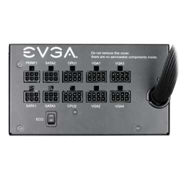EVGA 850 GQ, 80+ GOLD 850W, Semi Modular, EVGA ECO Mode, 5 Year Warranty, Power Supply 210-GQ-0850-V1,Black