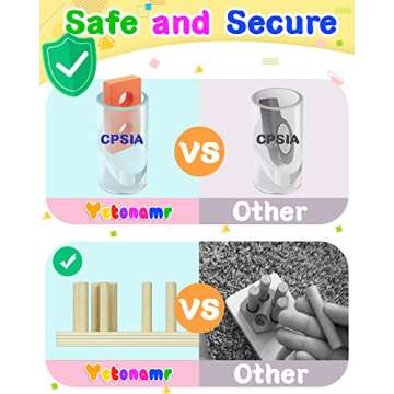 Yetonamr Montessori Toys for 1 2 3 Years Old Boys Girls Birthday Gifts, Wooden Sensory Toys for Ages 2-4 Toddlers Kids Baby, Toddler Stocking Stuffers Learning Toy Activities Puzzles Ages 1-3