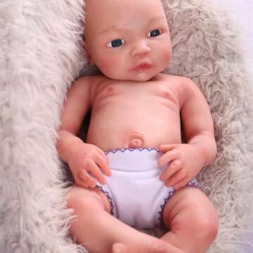 SERENDOLL 18 inch Realistic Full Silicone Baby Doll - Lifelike Reborn Baby Boy Girl Toy with Accesso...