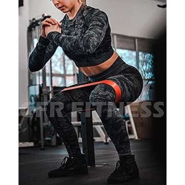 CFR Women High Waist Yoga Pants Butt Lifting Camo Workout Seamless Leggings #0 Black M