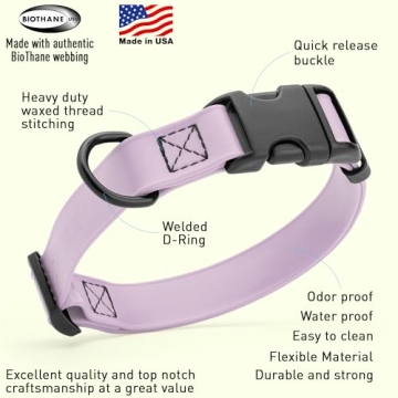 Dogline Biothane Waterproof Dog Collar for Dogs of All Sizes