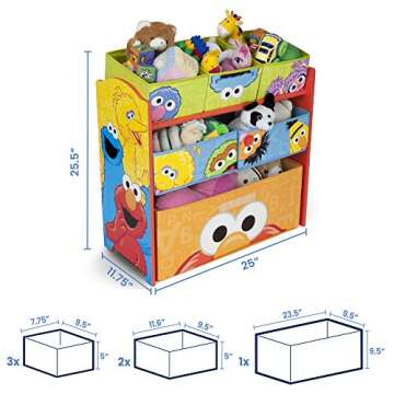 Sesame Street Toy Organizer for Age 3+ | Fun Storage Solution