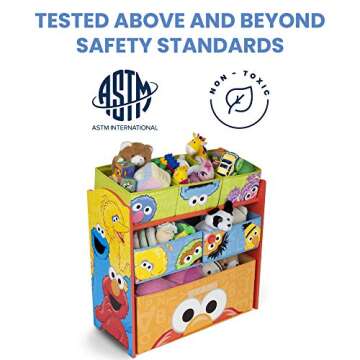 Sesame Street Toy Organizer for Age 3+ | Fun Storage Solution