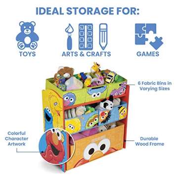 Sesame Street Toy Organizer for Age 3+ | Fun Storage Solution