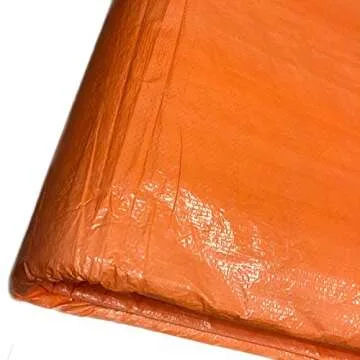 Moose Supply Concrete Curing Blanket Cover - Heavy Duty PE Coated Woven Insulated Foam Core for Cement, Construction, Landscaping - Tear & Water Resistant - 6 x 24 Ft - Indoor/Outdoor Tarp (Orange)