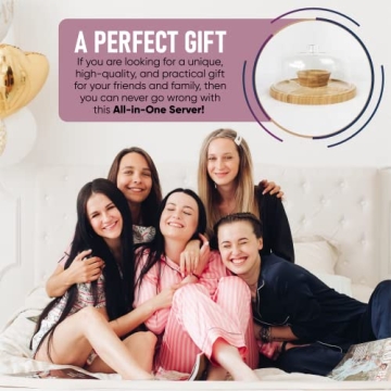 CHEF'S UNIQUE Multi-function Cake Stand with Dome for Entertaining