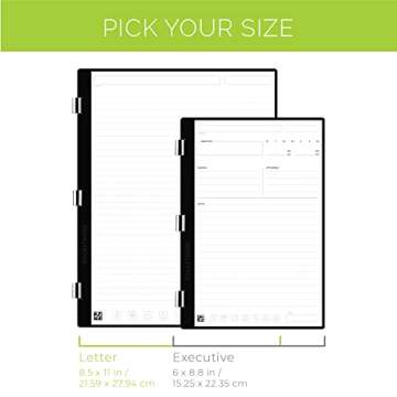 Rocketbook Pro Planner Page Pack | Scannable Rocketbook Pro Pages for To Do Lists and Agendas - Write, Scan, Erase, Reuse | 20 Sheets | Executive Size: 6 in x 8.8 in, White