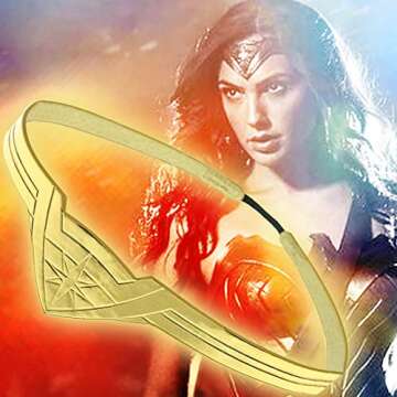DC Comics Wonder Woman Gold Tiara Movie Superhero Costume Cosplay Stretch Band