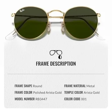 Ray-Ban Round Metal Sunglasses for Stylish UV Protection