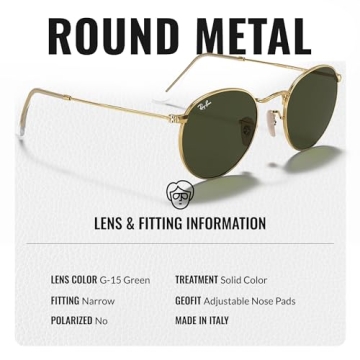 Ray-Ban Round Metal Sunglasses for Stylish UV Protection